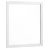 Dle Rectangular Dresser Mirror, Flush Frame, Flat Glass, White Wood