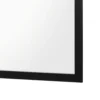 Dle Rectangular Dresser Mirror, Flush Frame, Flat Glass, Black Wood