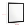 Dle Rectangular Dresser Mirror, Flush Frame, Flat Glass, Black Wood