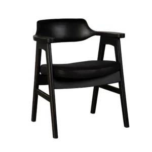 BM338201_0d00e705-c4d6-42ad-933c-843b60baffa5 Zsy Dining Armchair w Curved Back, Black Birch Wood and Faux Leather
