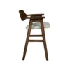 Zsy Counter Stool Chair, Open Back, Java Brown Birch Wood, Sand White