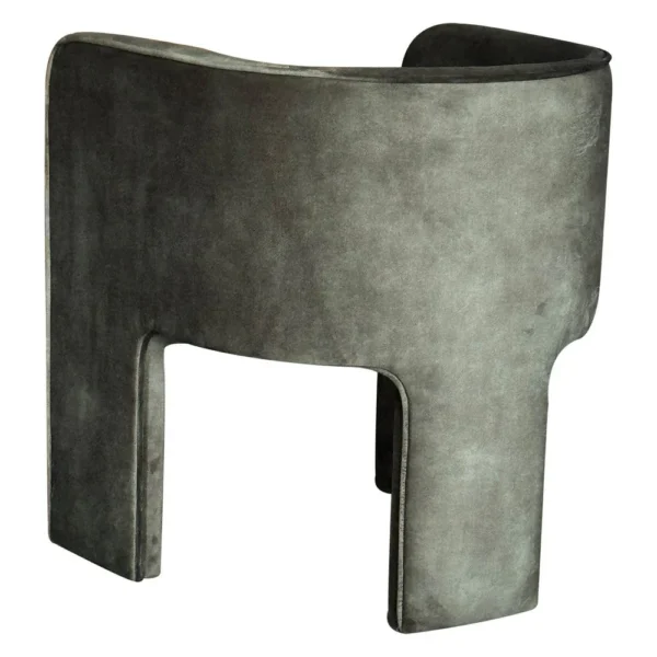 Gela Dining Chair, Three Legged Barrel Accent Sides, Rainforest Green