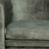 Gela Dining Chair, Three Legged Barrel Accent Sides, Rainforest Green