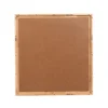 Noe Malia Mirror, 40 Inch Rectangular Rubberwood Frame, Natural Brown