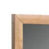 Noe Malia Mirror, 40 Inch Rectangular Rubberwood Frame, Natural Brown