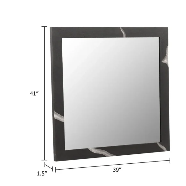BM338249_4_ea2eab03-776f-4508-bd6c-2a2cc53c6d36 Cid Exie Mirror, 39 Inch Matte Brown Veneer Frame, Silver Accents