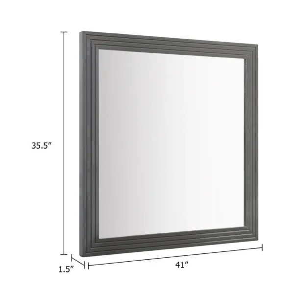 BM338344_4_9b287fa0-f5a1-4a24-9e60-19a91f89e53f Cid Resu Dresser Mirror, Gray Slatted Frame, 41 Inch, Engineered Wood