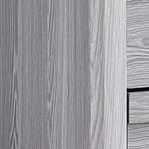 Laide Nightstand with 2 Drawers, Cup Handles, Gray Driftwood Finish Wood
