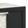 BM338383_1_4f1d00b1-8c59-4dcf-ae47-13e2a981dbd6 Amey 2 Drawer Nightstand, White Marble Trim, Black Wood