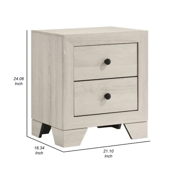 BM338393_4_1392be8f-d4c0-45ed-9344-5e84fa4d1eb7 Cuzzy Nightstand with 2 Drawers, Black Metal, Natural White Wood