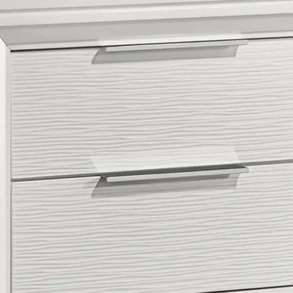 BM338400_2_0ab466f7-9462-4d79-9cc1-786b7711080b Ressy Nightstand with 2 Drawer, Silver Metal, Contemporary White Wood