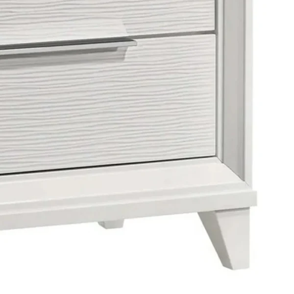 BM338400_3_234a8e43-2644-4ed5-b74c-f56111001cd6 Ressy Nightstand with 2 Drawer, Silver Metal, Contemporary White Wood