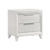 BM338400_e6ed9796-70db-44fd-927d-1394620c8237 Ressy Nightstand with 2 Drawer, Silver Metal, Contemporary White Wood
