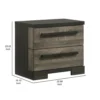 BM338405_4_9619052f-0d21-4255-838c-6508179494fb Ruthe Nightstand with 2 Drawers, Wide Top, Ebony Black, Gray Wood
