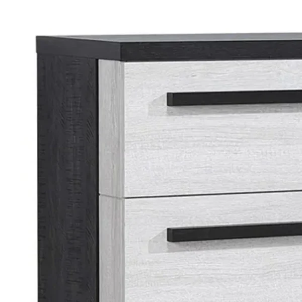 BM338412_1_3e6177f9-9cb5-40ec-9827-dd66e471a4ee Ruthe Tall Dresser Chest with 4 Drawers, Ebony Black, White Wood