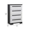 BM338412_4_b423ef73-8745-4553-8477-7d1ebc9e3448 Ruthe Tall Dresser Chest with 4 Drawers, Ebony Black, White Wood