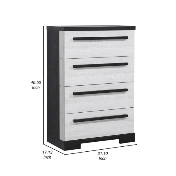 BM338412_4_b423ef73-8745-4553-8477-7d1ebc9e3448 Ruthe Tall Dresser Chest with 4 Drawers, Ebony Black, White Wood