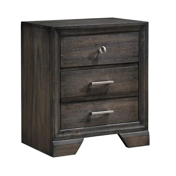 BM338440_b52f29b7-7e9d-491b-861f-a2ec6e036681 Jeni Nightstand, 3 Drawers, Chrome Metal Handles, Rustic Dark Gray