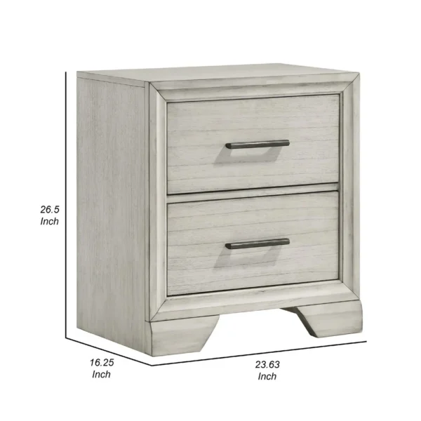 BM338443_4_aa643627-fc96-4dad-9cc5-84d2f5af9a19 Jeni Nightstand, 2 Drawers, Chrome Handles, Rustic White Mist