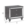 BM338454_4_12e4e7fb-0e68-4076-9634-e4a6284b4e17 Reff Nightstand, 2 French Dovetail Drawers, Crystal Knobs, Gray