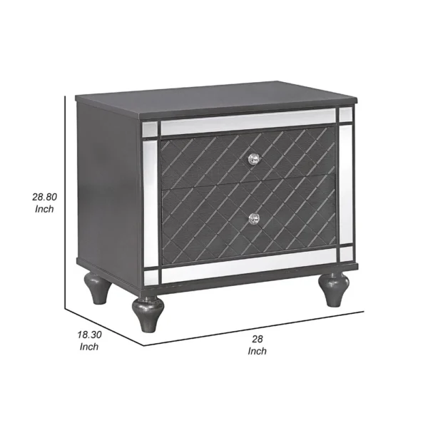 BM338454_4_12e4e7fb-0e68-4076-9634-e4a6284b4e17 Reff Nightstand, 2 French Dovetail Drawers, Crystal Knobs, Gray
