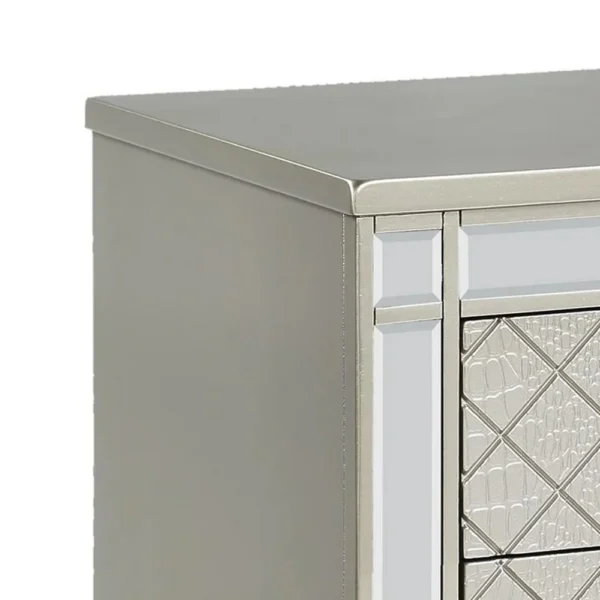 BM338455_1_6f9107f3-2975-4397-9a4a-b1a6276c0708 Cristo Nightstand, 2 Dovetail Drawers, Crystal Knobs, Champagne Silver