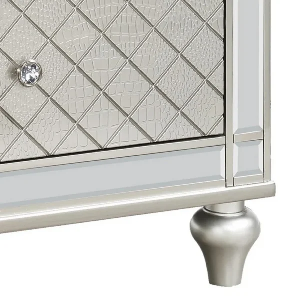 BM338455_3_d74e60b2-2a4c-4279-b551-e778311b3790 Cristo Nightstand, 2 Dovetail Drawers, Crystal Knobs, Champagne Silver