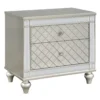 BM338455_7ba612b7-3175-45a2-85b8-6e5d2d27d85e Cristo Nightstand, 2 Dovetail Drawers, Crystal Knobs, Champagne Silver
