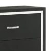 BM338468_1_a1c5b6f1-4348-4d8c-94d0-39824b885811 Geny Tall Dresser Chest, 4 Drawers, Silver Trim and Metal Handles, Black