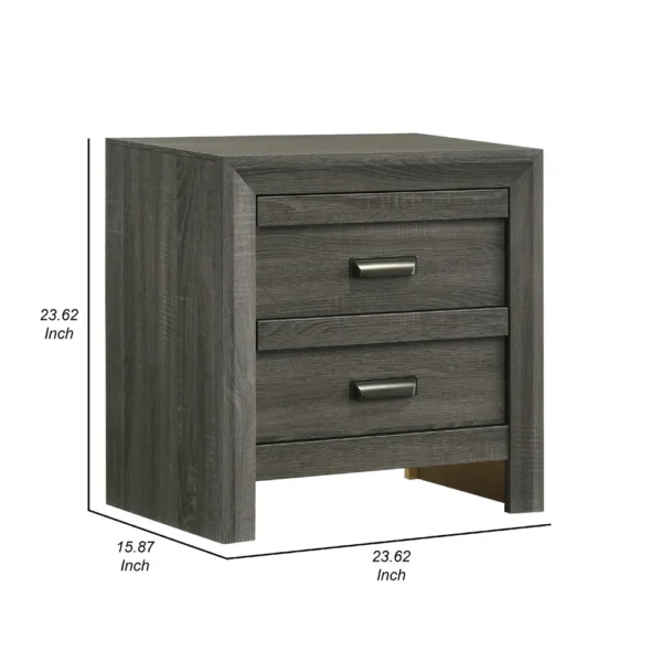 BM338480_4_30360a85-db43-4d01-8f59-8efe65a5137a Velz Nightstand, 2 Drawers, Metal Finger Pull Handles, Dark Gray Wood