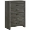 BM338481_19fa2f53-bc88-461a-a3b3-1b41c18a0fbd Velz Tall Dresser Chest, 5 Drawers, Finger Pull Handles, Dark Gray Wood