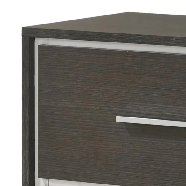 BM338488_1_0c86c87a-7957-49ef-bf70-1dcbc9bc05be Hez Nightstand, 2 Drawers, Silver Trim, Modern Dark Brown Finish