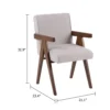 BM338521_4_a373bfe4-91a0-4f6e-a7c0-2dd1bd80d5df Cid Jose Dining Chair Set of 2, Beige Polyester, Walnut Brown Wood