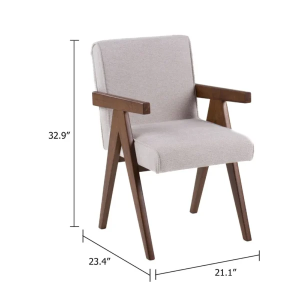 BM338521_4_a373bfe4-91a0-4f6e-a7c0-2dd1bd80d5df Cid Jose Dining Chair Set of 2, Beige Polyester, Walnut Brown Wood