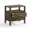 BM338538_1_37b8e1e9-31ea-40c6-a4b0-15fa9a1739db Cid Caro Nightstand, 2 Drawers 1 Shelf, Wenge Brown Rubberwood, 24 Inch