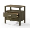 BM338538_2_c491302c-19ee-44ab-b7cf-6c2dfd228df9 Cid Caro Nightstand, 2 Drawers 1 Shelf, Wenge Brown Rubberwood, 24 Inch