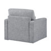 Ompa Swivel Armchair with Lumbar Pillow, Cloud Gray Boucle