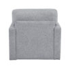 Ompa Swivel Armchair with Lumbar Pillow, Cloud Gray Boucle