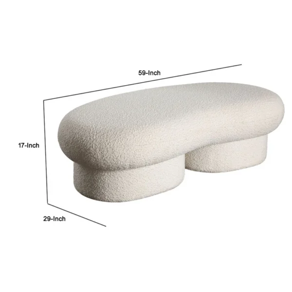 BM338625_4_e5428ae3-e8b3-47f2-808c-6e7c21f3c937 Curved Accent Bench, Solid Wood Frame, Soft Ivory Boucle Upholstery, 59 Inch