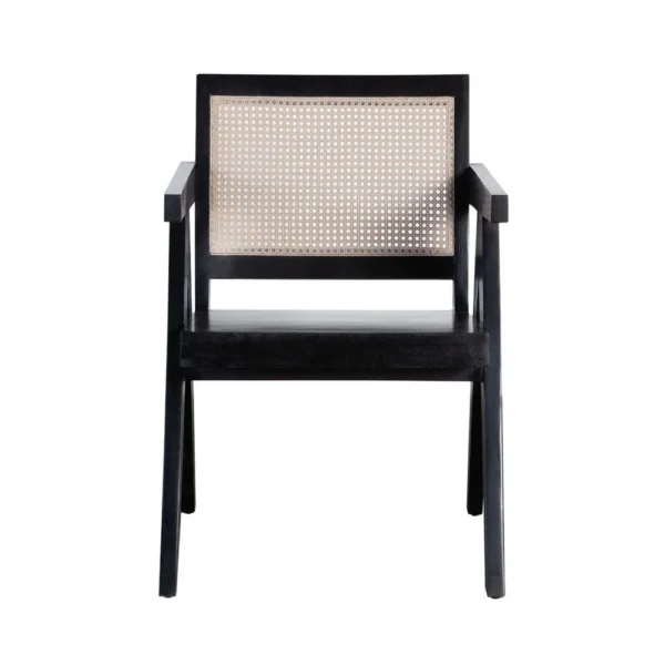 BM338691_1_e47a72a0-52fc-4f3d-9d89-ddb0e09ab893 Kato Dining Armchair, Cane Backrest, 24 Inch, Black Solid Mango Wood