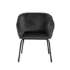 BM338713_1_3a485195-5957-4b8d-ba37-71fe9f485625 Voro Dining Chair Set of 2, Gray Velvet, Sleek Black Metal Legs