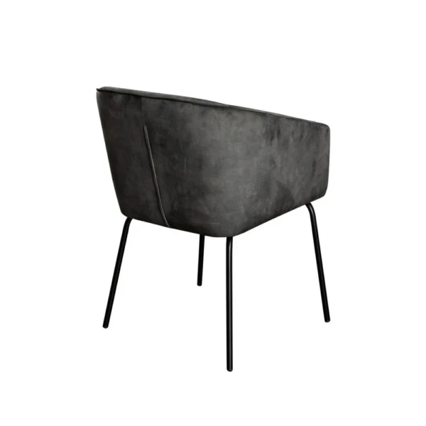 BM338713_3_73afc09f-601d-4e7f-b771-678ef17b8f61 Voro Dining Chair Set of 2, Gray Velvet, Sleek Black Metal Legs