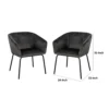 BM338713_4_d7ed0945-8468-4709-99bb-a6014bc95e3d Voro Dining Chair Set of 2, Gray Velvet, Sleek Black Metal Legs