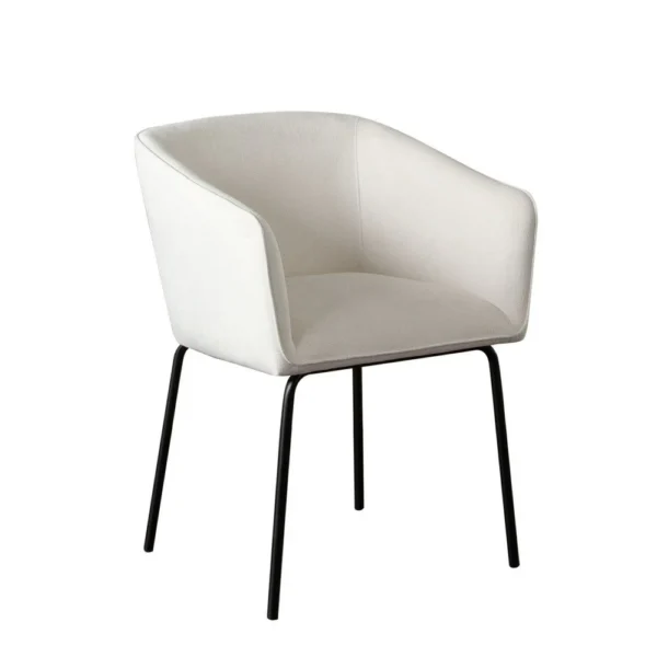 BM338714_2_a3c37946-0242-4980-b4fd-f7b8a2ebe124 Voro Dining Chair Set of 2, Mist White Fabric, Sleek Black Metal Legs