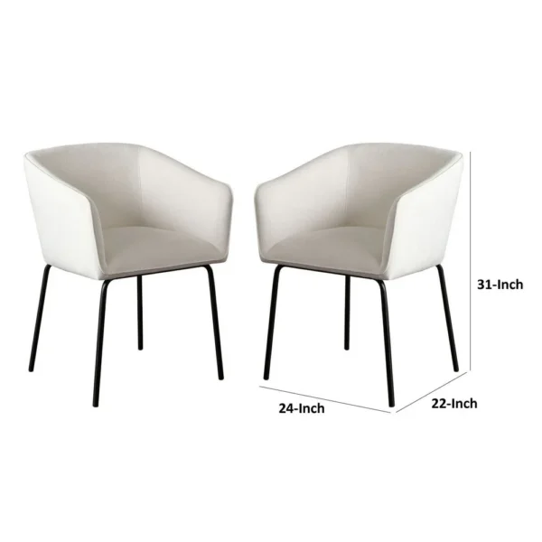 BM338714_4_cb697e67-d30c-446f-9c64-587ddc9e9923 Voro Dining Chair Set of 2, Mist White Fabric, Sleek Black Metal Legs