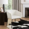 BM338714_6 Voro Dining Chair Set of 2, Mist White Fabric, Sleek Black Metal Legs