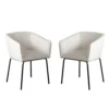 BM338714_ea0abf9d-ce12-43ec-9b0a-c03e02d5fca7 Voro Dining Chair Set of 2, Mist White Fabric, Sleek Black Metal Legs
