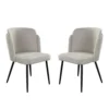 BM338734_cacbc075-1f0f-495d-8c24-2ff907e7060f Griz Dining Side Chair Set of 2, Curved Back, Cream White Polyester, Black