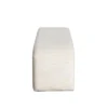 Accent Bench, C Shaped Design Ivory Boucle Upholstery, 44 Inch