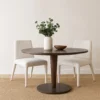 BM338757_5 Hena Dining Side Chair Set of 2, Light Oat Polyester Upholstered Frame